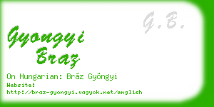gyongyi braz business card